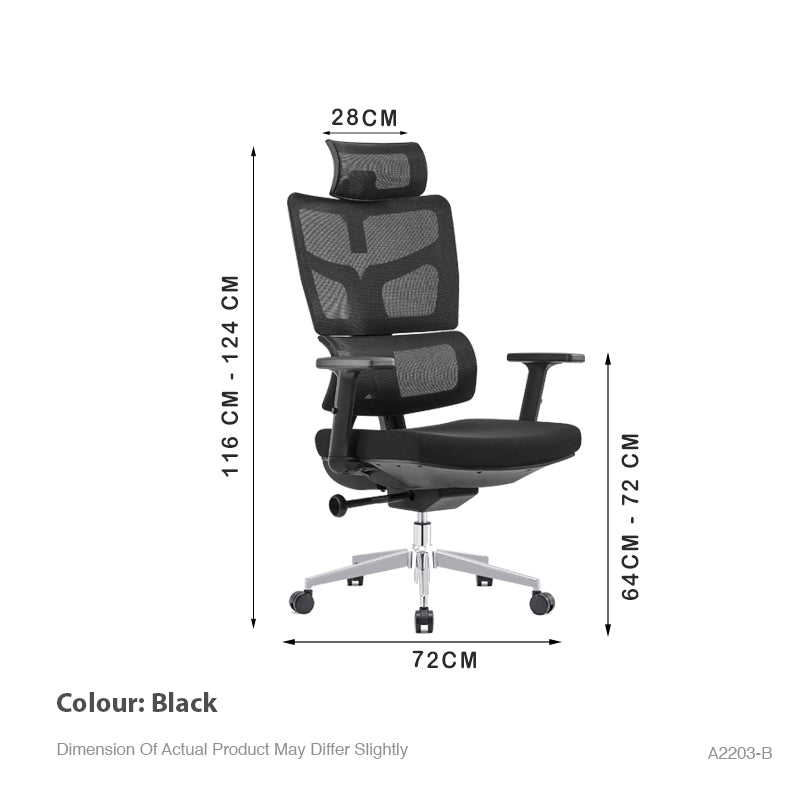 Karter Office Chair With Headrest