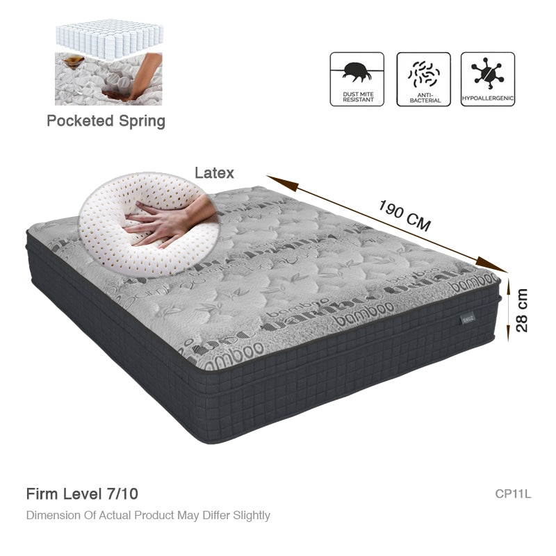 Snuz Mattress Series with Faux Leather Bed Frame Available Sizes 10 / 11 / 13 Inch