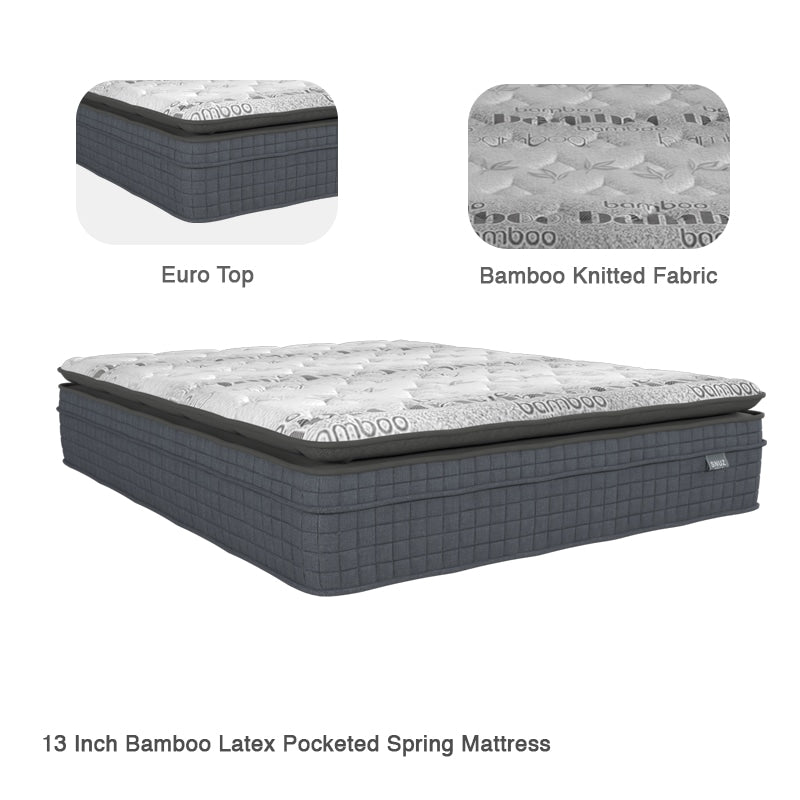 Snuz Mattress Series with Faux Leather Bed Frame Available Sizes 10 / 11 / 13 Inch