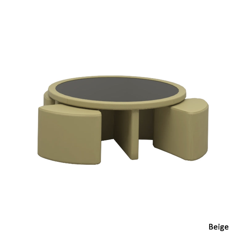 AARON FAUX LEATHER COFFEE TABLE