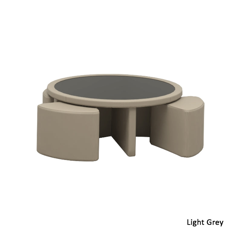 AARON FAUX LEATHER COFFEE TABLE