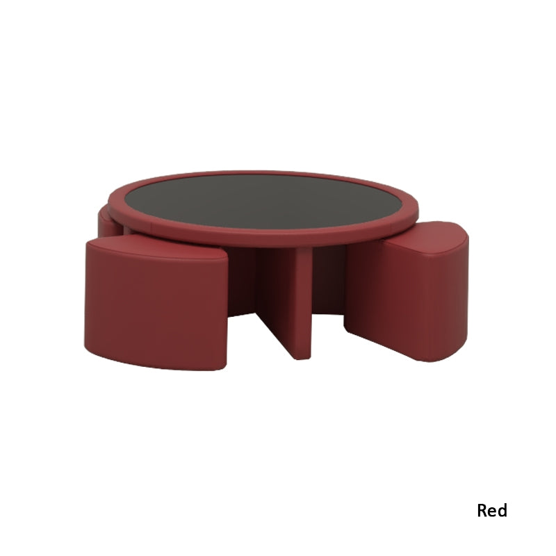AARON FAUX LEATHER COFFEE TABLE