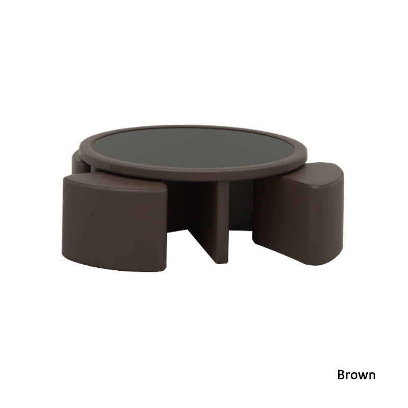 AARON FAUX LEATHER COFFEE TABLE