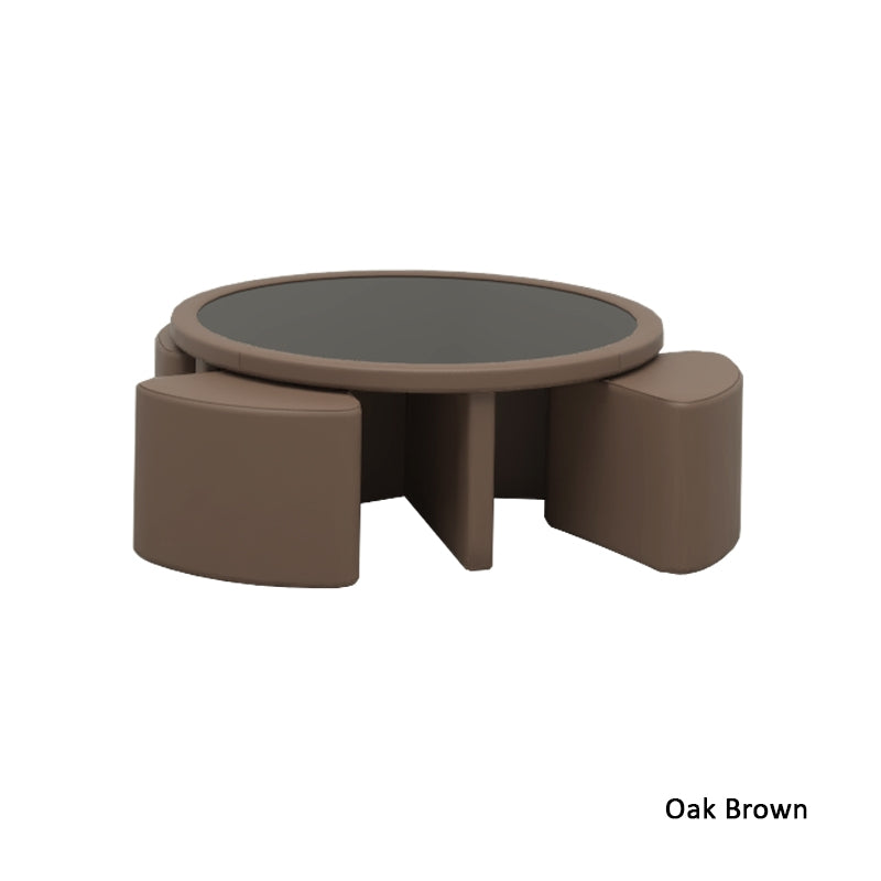 AARON FAUX LEATHER COFFEE TABLE
