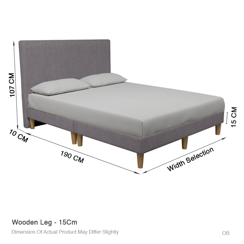 Snuz Mattress Series with Fabric Bed Frame Available Sizes 10 / 11 / 13 Inch