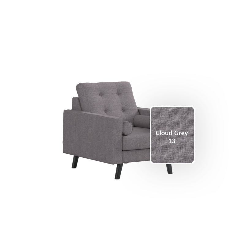 Dinder Fabric 1 Seater Sofa