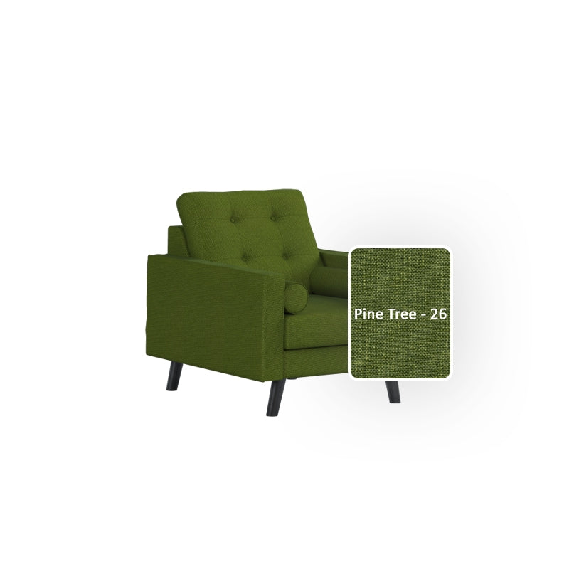 Dinder Fabric 1 Seater Sofa