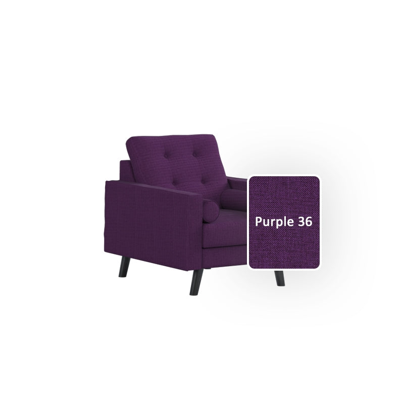 Dinder Fabric 1 Seater Sofa
