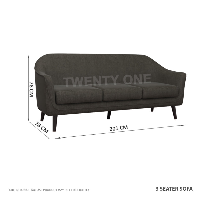 Ariana Fabric 3 Seater Sofa