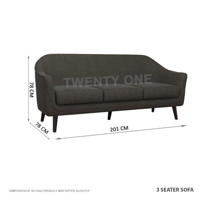 Ariana Fabric 3 Seater Sofa