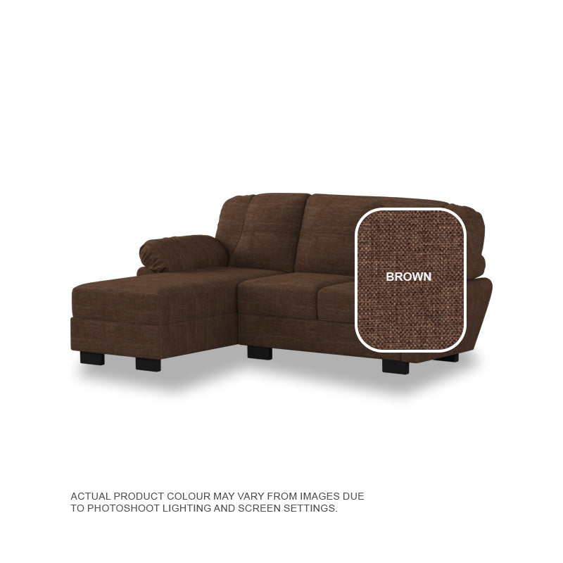 Adam Fabric 2 Seater With Chaise Sofa