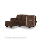 Adam Fabric 2 Seater With Chaise Sofa
