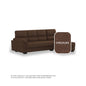 Londyn Fabric 3 Seater With Chaise Sofa