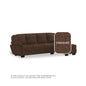 Adam Fabric 3 Seater With Chaise Sofa