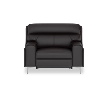 Clara Half Leather Cowhide 1 Seater Sofa