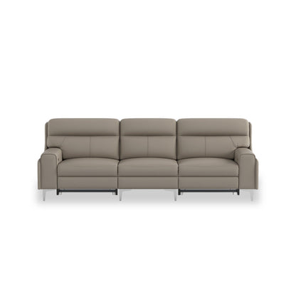 Clara Half Leather Cowhide 3 Seater Sofa