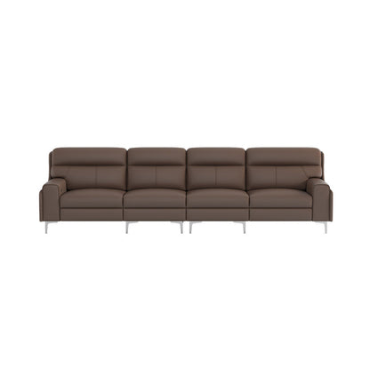 Clara Half Leather Cowhide 4 Seater Sofa