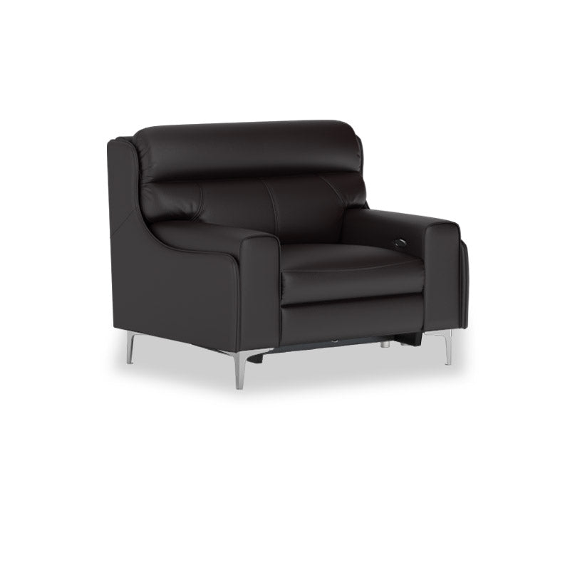 Clara Half Leather Cowhide 1 Seater Sofa