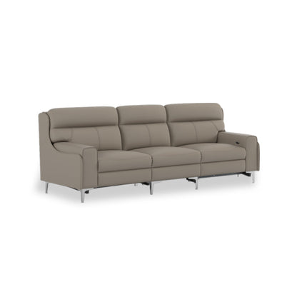 Clara Half Leather Cowhide 3 Seater Sofa