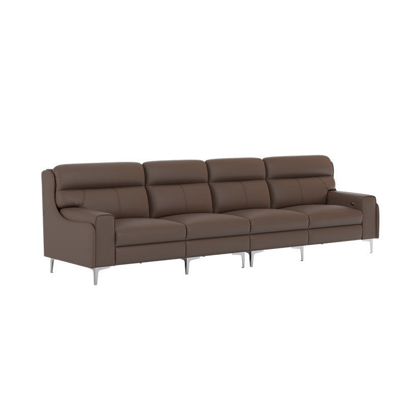 Clara Half Leather Cowhide 4 Seater Sofa