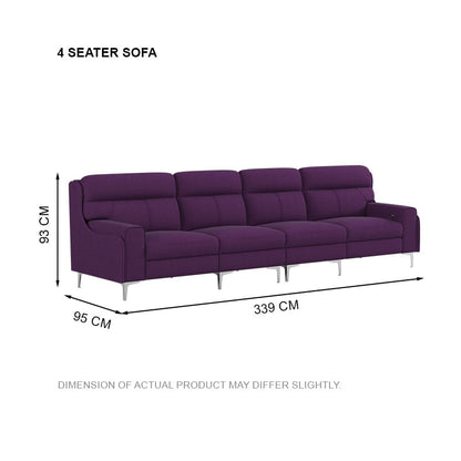 Clara Fabric 4 Seater Sofa