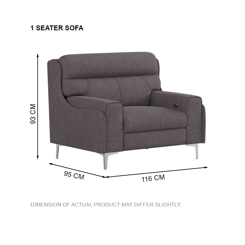 Clara Fabric 1 Seater Sofa
