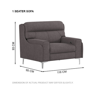 Clara Fabric 1 Seater Sofa