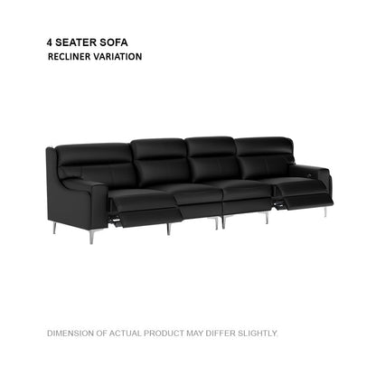 Clara Half Leather Cowhide 4 Seater Sofa