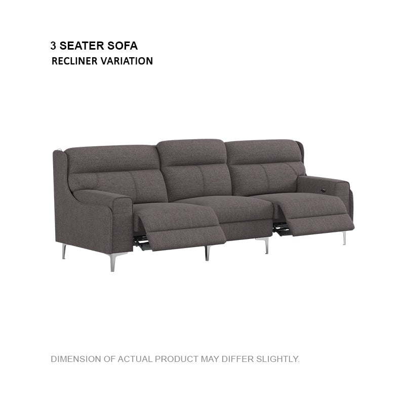Clara Fabric 3 Seater Sofa