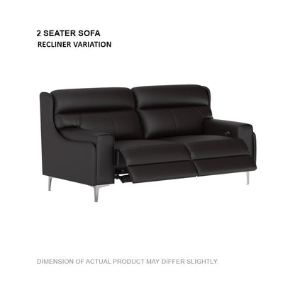 Clara Half Leather Cowhide 2 Seater Sofa