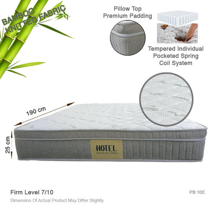 Willow Fabric Storage Bed Set With Hotel Pocketed Spring Mattress 10 Inch