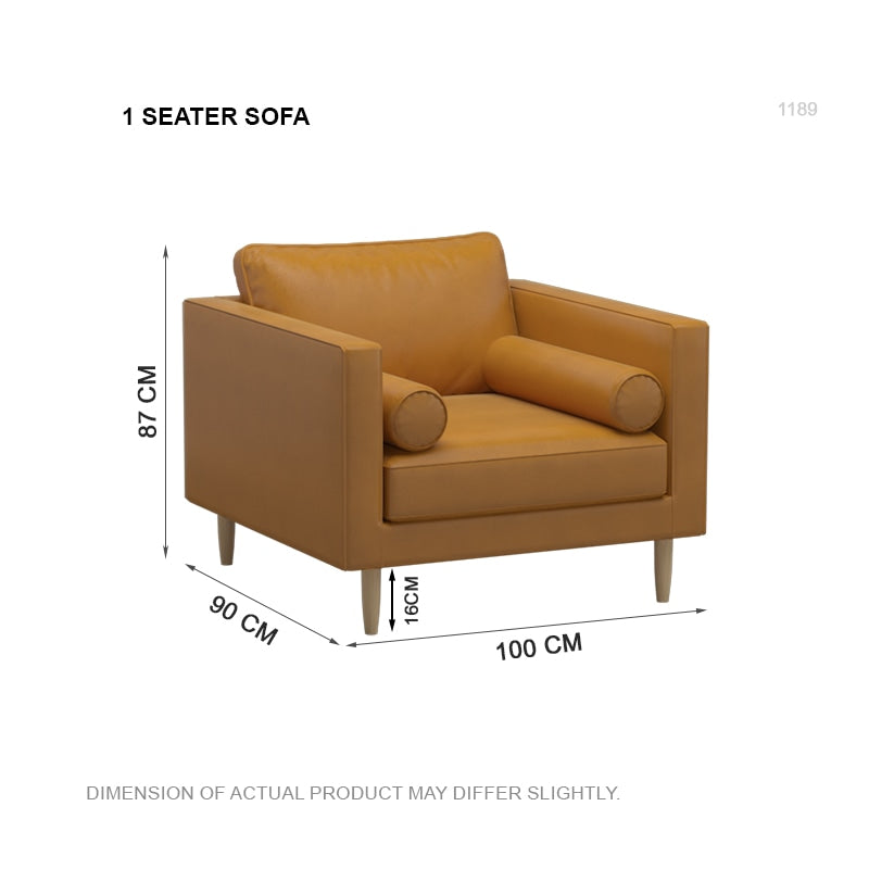 Leah Leathaire 1 Seater Sofa