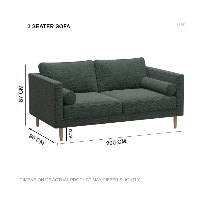 Leah Fabric 3 Seater Sofa (2.0 M)