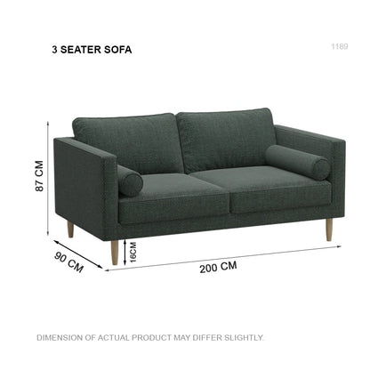 Leah Fabric 3 Seater Sofa (2.0 M)