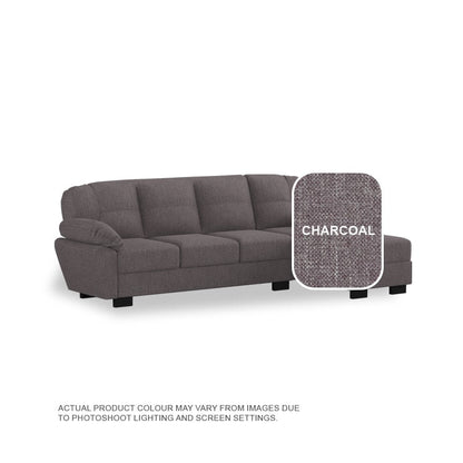 Adam Fabric 3 Seater With Chaise Sofa