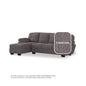 Adam Fabric 3 Seater With Chaise Sofa