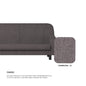 Ellie Fabric 3 Seater Sofa