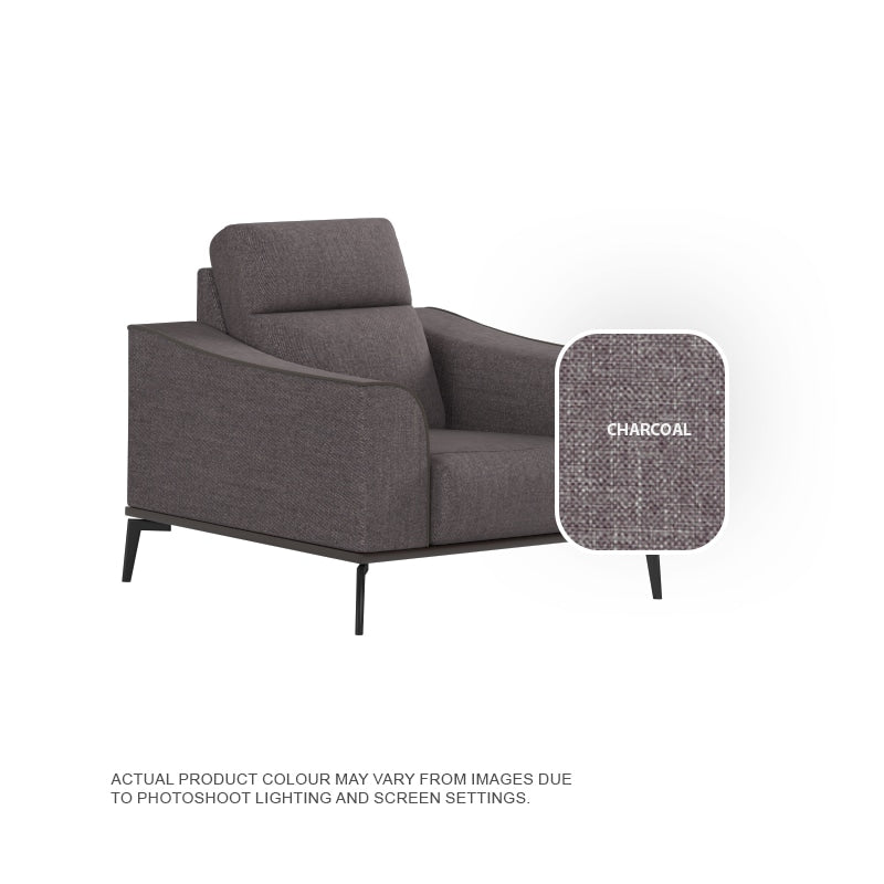 Gianna Fabric 1 Seater Sofa