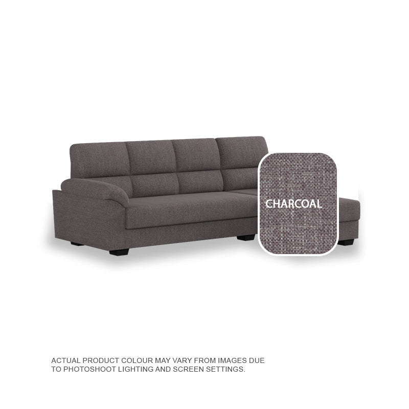 Londyn Fabric 3 Seater With Chaise Sofa