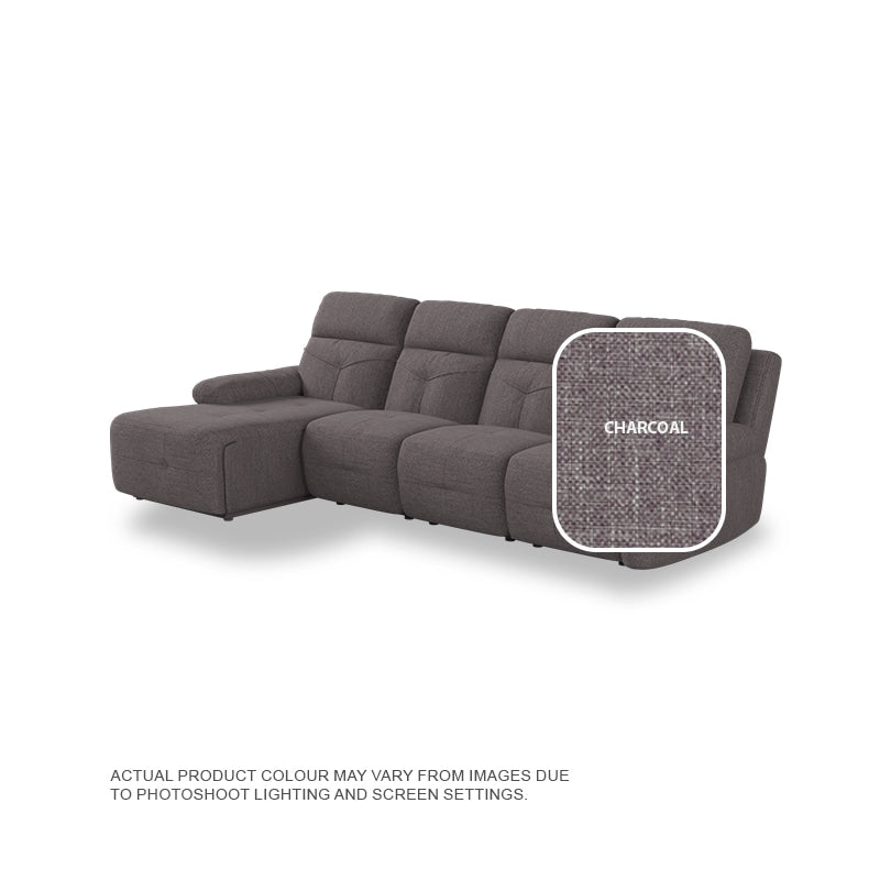 Taylor Fabric 3 Seater With Chaise Sofa