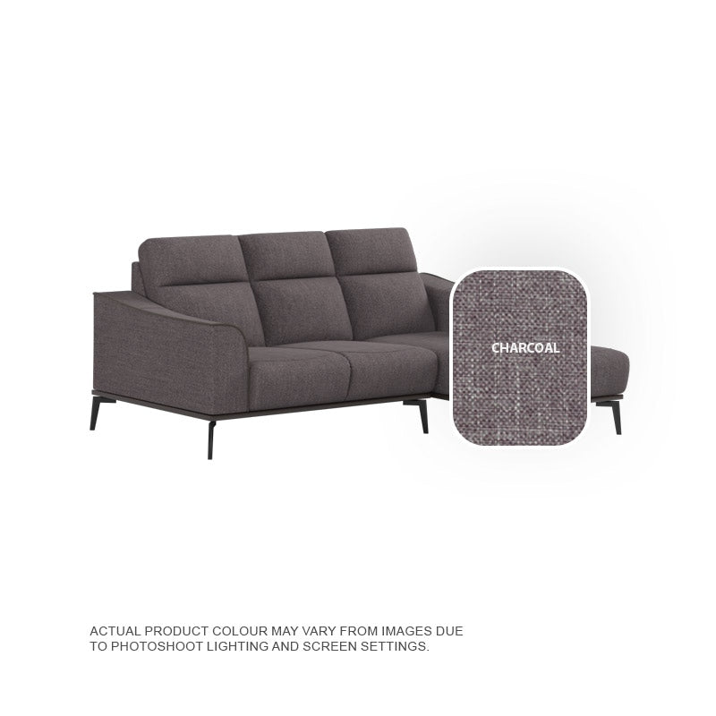 Gianna Fabric 2 Seater With Chaise Sofa