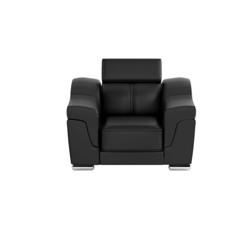 Lyla Half Leather Cowhide 1 Seater Sofa