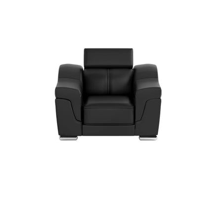 Lyla Half Leather Cowhide 1 Seater Sofa