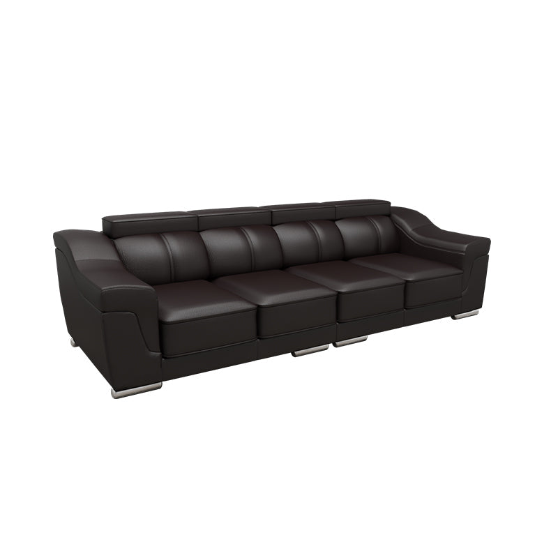 Lyla Half Leather Cowhide 4 Seater Sofa
