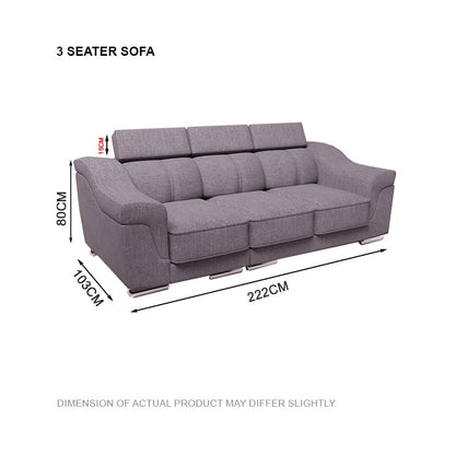 Lyla Fabric 3 Seater Sofa