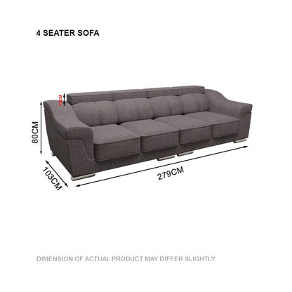Lyla Fabric 4 Seater Sofa