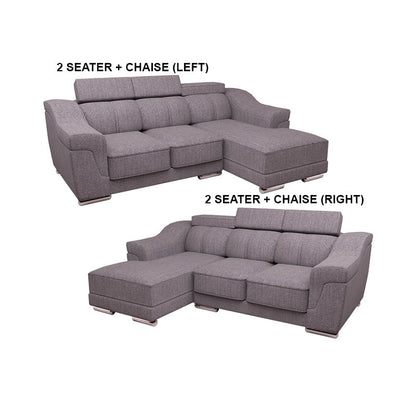 Lyla Fabric 2 Seater With Chaise Sofa
