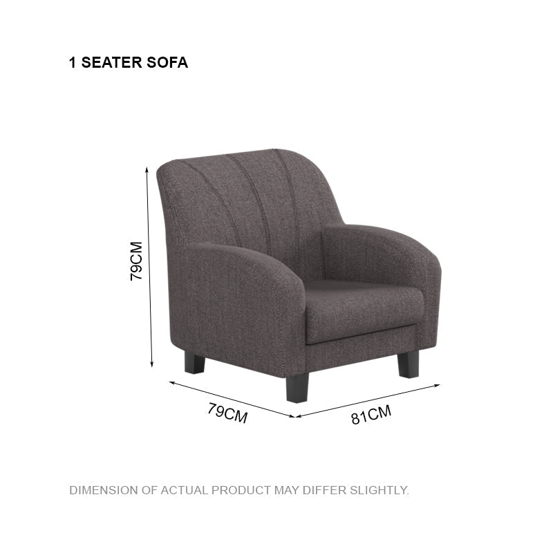 Ellie Fabric 1 Seater Sofa