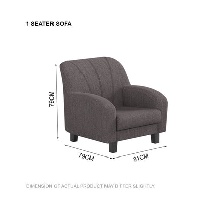 Ellie Fabric 1 Seater Sofa
