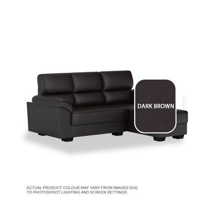 Londyn Faux Leather 2 Seater With Chaise Sofa